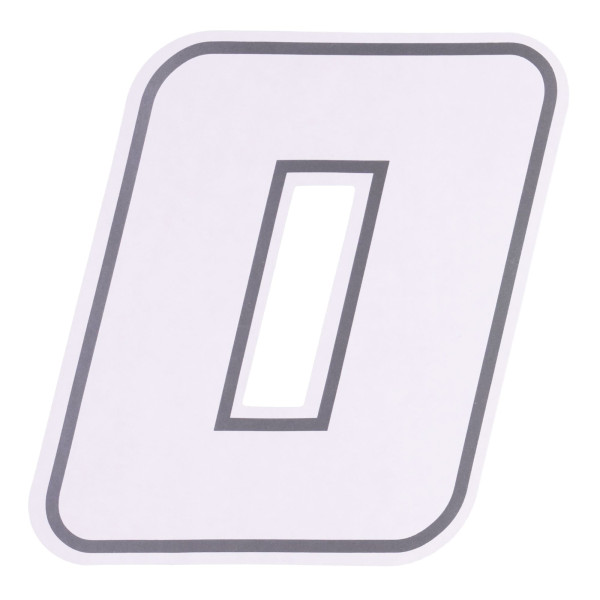 bike it Bike it deluxe 4 inch race numbers white - #0